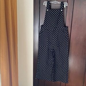 Topshop Moto Black and White Polkadot Overalls Women’s Size 10 Medium Fit